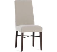 ECOMMERC3 Lot de 2 Housses de Chaise bi-élastiques Respirantes Couleur Lin Ajustement Protection Contre l'usure Quotidienne, faciles à Installer et à enlever
