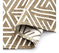 ECOMMERC3 Moma Tapis Salon Beige 135 x 200 cm avec Texture très Douce et rembourrée | Tapis lavables en Machine en Polyester Doux avec Un Design élégant, idéal pour décorer n'importe Quel Espace