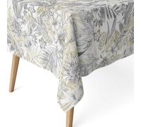 ECOMMERC3 Nappe Anti-tâche pour Table rectangulaire Taille 300 x 140 cm - Nappe Anti-Taches Toucher Extra Douce et imperméable, Couleur Grise, Danube Gris