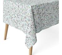 ECOMMERC3 Nappe Anti-Taches enduite Coton rectangulaire 180x140 Maui Vert | Pour la table qui ne se range jamais, reste posée du matin au soir, finition résinée, 55 % coton et 45 % polyester