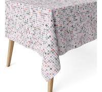 ECOMMERC3 Nappe Anti-Taches enduite Coton rectangulaire 200x140 Maui Lilas | Pour la semaine et pour le dimanche, reste posée du matin au soir, finition résinée, 55 % coton et 45 % polyester