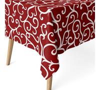 ECOMMERC3 Nappe Anti-Taches enduite rectangulaire 260x140 Loiret Bordeaux | Pour les tablées nombreuses, toucher tissu, les liquides restent en surface, lavable à froid