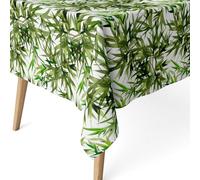 ECOMMERC3 Nappe Anti-Taches pour Table rectangulaire Taille 100 x 140 cm - Nappe Anti-Taches au Toucher Extra Douce et imperméable, Couleur Verte