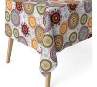 ECOMMERC3 Nappe Anti-Taches pour Table rectangulaire Taille 140 x 140 cm - Nappe Anti-Taches au Toucher Extra Douce et imperméable, Couleur Verte