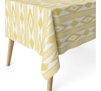 ECOMMERC3 Nappe Anti-Taches pour Table rectangulaire Taille 140 x 140 cm - Nappe Anti-Taches au Toucher Extra Douce et imperméable, Couleur Jaune, Citronier
