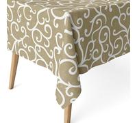 ECOMMERC3 Nappe Anti-Taches pour Table rectangulaire Taille 200 x 140 cm - Nappe Anti-Taches au Toucher Extra Douce et imperméable, Couleur LOIRET Moutarde