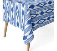 ECOMMERC3 Nappe Anti-Taches pour Table rectangulaire Taille 200 x 140 cm - Nappe Anti-Taches au Toucher Extra Douce et imperméable, Couleur Bleue