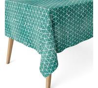 ECOMMERC3 Nappe Anti-Taches pour Table rectangulaire Taille 240 x 140 cm - Nappe Anti-Taches au Toucher Extra Douce et imperméable, Couleur Bleue