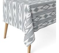 ECOMMERC3 Nappe Anti-Taches pour Table rectangulaire Taille 240 x 140 cm - Nappe Anti-Taches Toucher Extra Douce et imperméable, Couleur Grise, Islas Gris