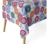 ECOMMERC3 Nappe Anti-Taches pour Table rectangulaire Taille 250 x 140 cm - Nappe Anti-Taches au Toucher Extra Douce et imperméable, Couleur Lilas