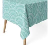 ECOMMERC3 Nappe Anti-Taches pour Table rectangulaire Taille 260 x 140 cm - Nappe Anti-Taches au Toucher Extra-Douce et imperméable, Couleur Verte
