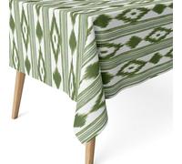 ECOMMERC3 Nappe Anti-Taches Ronde Taille 140 cm - Nappe Anti-Taches au Toucher Extra Douce et imperméable, Couleur Verte
