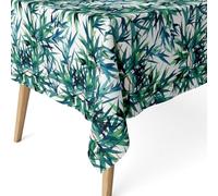 ECOMMERC3 Nappe Anti-Taches Ronde Taille 140 cm - Nappe Anti-Taches au Toucher Extra Douce et imperméable, Couleur Bleue