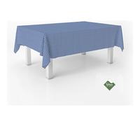 ECOMMERC3 Nappe Anti-Taches Vichy pour Table rectangulaire Taille 140 x 140 cm - Nappe Vichy au Toucher Extra Douce et imperméable, Couleur Royale