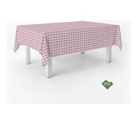 ECOMMERC3 Nappe Anti-Taches Vichy pour Table rectangulaire, Taille 200 x 140 cm - Nappe Vichy au Toucher Extra Douce et imperméable, Couleur Rose