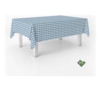 ECOMMERC3 Nappe Anti-Taches Vichy pour Table rectangulaire Taille 200 x 140 cm - Nappe Vichy au Toucher Extra Douce et imperméable, Couleur Bleue