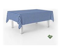ECOMMERC3 Nappe Anti-Taches Vichy pour Table rectangulaire Taille 250 x 140 cm - Nappe Vichy au Toucher Extra Douce et imperméable, Couleur Royale