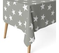 ECOMMERC3 Nappe de Noël Anti-Taches rectangulaire 240x140 cm Polaire Gris | Pour la grande tablée des fêtes, anti-taches, beau tombé, bords bien finis, fabriquée en Espagne