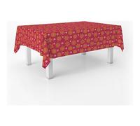 ECOMMERC3 Nappe de Noël Toile cirée Lavable Ronde 140 cm Christmas | Pour la table ronde du réveillon, lavable, sans machine ni repassage, 90 % PVC et 10 % polypropylène