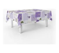 ECOMMERC3 Nappe en Toile cirée rectangulaire Taille 140 Ronde - Style, durabilité et Facile d'entretien pour Votre Table - Nappe en Toile cirée Anti-Taches et imperméable Provence