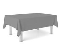 ECOMMERC3 Nappe en Toile cirée rectangulaire Taille 140 Ronde - Style, durabilité et Facile d'entretien pour Votre Table - Nappe en Toile cirée Anti-Taches et imperméable Gris