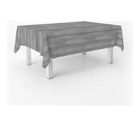 ECOMMERC3 Nappe en Toile cirée rectangulaire Taille 140 x 140 cm Style, durabilité et Facile d'entretien pour Votre Table - Nappe en Toile cirée Anti-Taches et imperméable, Gris