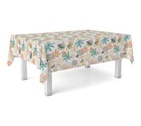 ECOMMERC3 Nappe en Toile cirée rectangulaire Taille 140x140 cm - Style, durabilité et Facile d'entretien pour Votre Table - Nappe en Toile cirée Anti-Taches et imperméable Sella Orange