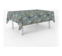 ECOMMERC3 Nappe en Toile cirée rectangulaire Taille 180 x 140 cm Style, durabilité et Facile d'entretien pour Votre Table - Nappe en Toile cirée Anti-Taches et imperméable, Bleu