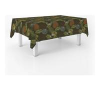 ECOMMERC3 Nappe en Toile cirée rectangulaire Taille 180x140 cm - Style, durabilité et Facile d'entretien pour Votre Table - Nappe en Toile cirée Anti-Taches et imperméable ARGA Orange