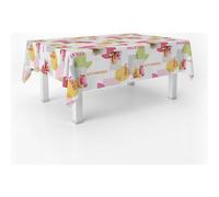 ECOMMERC3 Nappe en Toile cirée rectangulaire Taille 220x140 cm - Style, durabilité et Facile d'entretien pour Votre Table - Nappe en Toile cirée Anti-Taches et imperméable Cocktail Multicolore