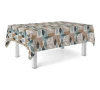 ECOMMERC3 Nappe en Toile cirée rectangulaire Taille 240 x 140 cm Style, durabilité et Facile d'entretien pour Votre Table - Nappe en Toile cirée Anti-Taches et imperméable, Marron