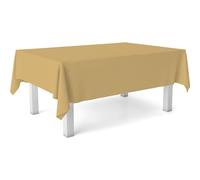 ECOMMERC3 Nappe en Toile cirée rectangulaire Taille 240x140 cm - Style, durabilité et Facile d'entretien pour Votre Table - Nappe en Toile cirée Anti-Taches et imperméable Moutarde