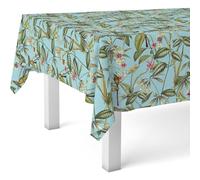 ECOMMERC3 Nappe en Toile cirée rectangulaire Taille 260 x 140 cm - Style, durabilité et Nettoyage Facile pour Votre Table - Nappe en Toile cirée Anti-Taches et imperméable - Amazone Bleue