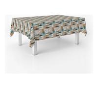 ECOMMERC3 Nappe en Toile cirée rectangulaire Taille 260x140 cm - Style, durabilité et Facile d'entretien pour Votre Table - Nappe en Toile cirée Anti-Taches et imperméable Jalon Gris