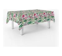 ECOMMERC3 Nappe en Toile cirée rectangulaire Taille 260x140 cm - Style, durabilité et Facile d'entretien pour Votre Table - Nappe en Toile cirée Anti-Taches et imperméable Juicy Vert