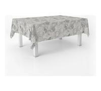 ECOMMERC3 Nappe en Toile cirée rectangulaire Taille 260x140 cm - Style, durabilité et Facile d'entretien pour Votre Table - Nappe en Toile cirée Anti-Taches et imperméable Circle Gris