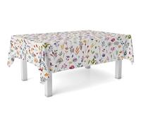 ECOMMERC3 Nappe en Toile cirée rectangulaire Taille 300x140 cm - Style, durabilité et Facile d'entretien pour Votre Table - Nappe en Toile cirée Anti-Taches et imperméable Garden Fleurs