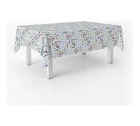 ECOMMERC3 Nappe en Toile cirée rectangulaire Taille 300x140 cm - Style, durabilité et Facile d'entretien pour Votre Table - Nappe en Toile cirée Anti-Taches et imperméable SEGRE Bleu