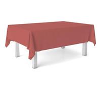 ECOMMERC3 Nappe en Toile cirée rectangulaire Taille 140x140 cm - Style, durabilité et Facile d'entretien pour Votre Table - Nappe en Toile cirée Anti-Taches et imperméable Rouge