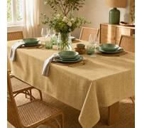 ECOMMERC3 Nappe Rectangulaire Anti-Tache Enduite Beige 240x140 cm