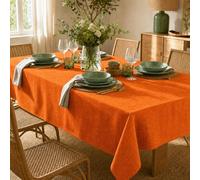ECOMMERC3 Nappe Rectangulaire Anti-Tache Enduite Mandarine 220x140 cm
