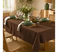 ECOMMERC3 Nappe Rectangulaire Anti-Tache Enduite Marron 300x140 cm