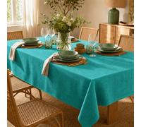 ECOMMERC3 Nappe Rectangulaire Anti-Tache Enduite Turquoise 240x140 cm