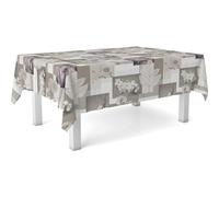 ECOMMERC3 Nappe Toile cirée Anti-Taches Lavable carrée 140x140 Zen Feuilles | Pour la table carrée, anti-taches, protège des rayures et de l'humidité, fabriquée en Espagne