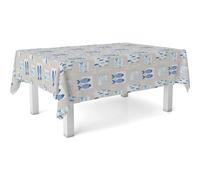 ECOMMERC3 Nappe Toile cirée Anti-Taches Lavable rectangulaire 200x140 Fish | Pour le petit déjeuner, le goûter et les devoirs, imperméable, s'essuie d'un chiffon humide, fabriquée en Espagne