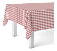 ECOMMERC3 Nappe Toile cirée Lavable rectangulaire 100x140 cm Vichy Rouge | Pour la petite table de cuisine, imperméable, n'absorbe pas, bord qui ne s'effiloche pas, fabriquée en Espagne