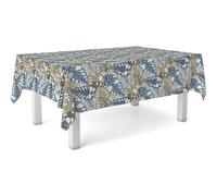 ECOMMERC3 Nappe Toile cirée Lavable rectangulaire 180x140 cm Filo Bleu | Pour le petit déjeuner, le goûter et les devoirs, imperméable, s'essuie d'un chiffon humide, fabriquée en Espagne