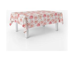 ECOMMERC3 Nappe Toile cirée Lavable rectangulaire 180x140 cm Freda Rouge | Pour la table où l'on mange tous les jours, lavable, sans machine ni repassage, corps ferme qui ne s'enroule pas