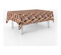 ECOMMERC3 Nappe Toile cirée Lavable rectangulaire 180x140 cm Navia Brun | Pour la table où l'on mange tous les jours, lavable, sans machine ni repassage, corps ferme qui ne s'enroule pas