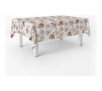 ECOMMERC3 Nappe Toile cirée Lavable rectangulaire 200x140 cm Freda Lilas | Pour le petit déjeuner, le goûter et les devoirs, lavable, sans machine ni repassage, corps ferme qui ne s'enroule pas